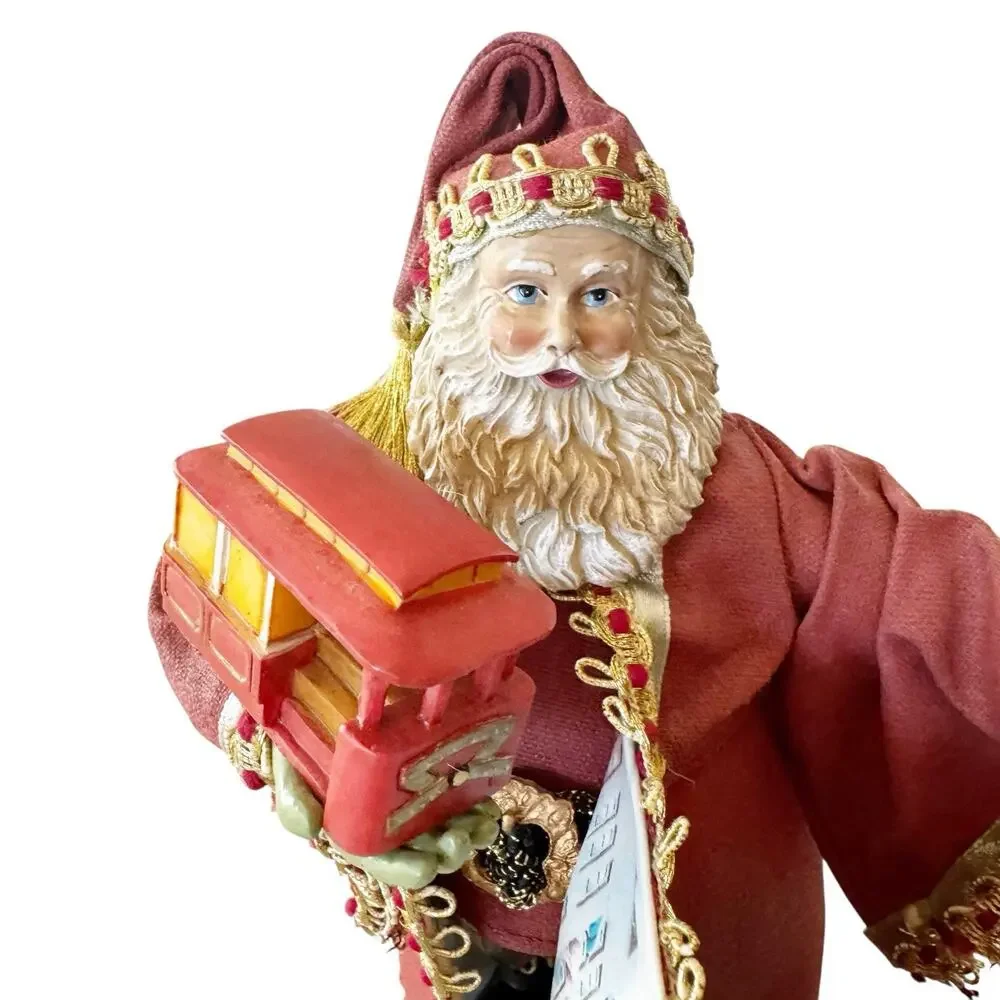 Thomas Kinkade Old World Xmas Journeys End Santa Figure Ashton Drake 2003 8in‎